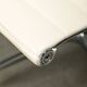 Charles & Ray Eames EA108 Dining Chair in Polished Aluminum and White leath