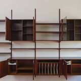 Rosewood Modular Wall Unit by Kai Kristiansen for FM Møbler, 1960s