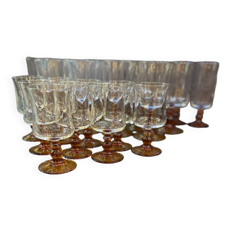Set of 27 Luminarc stemmed glasses