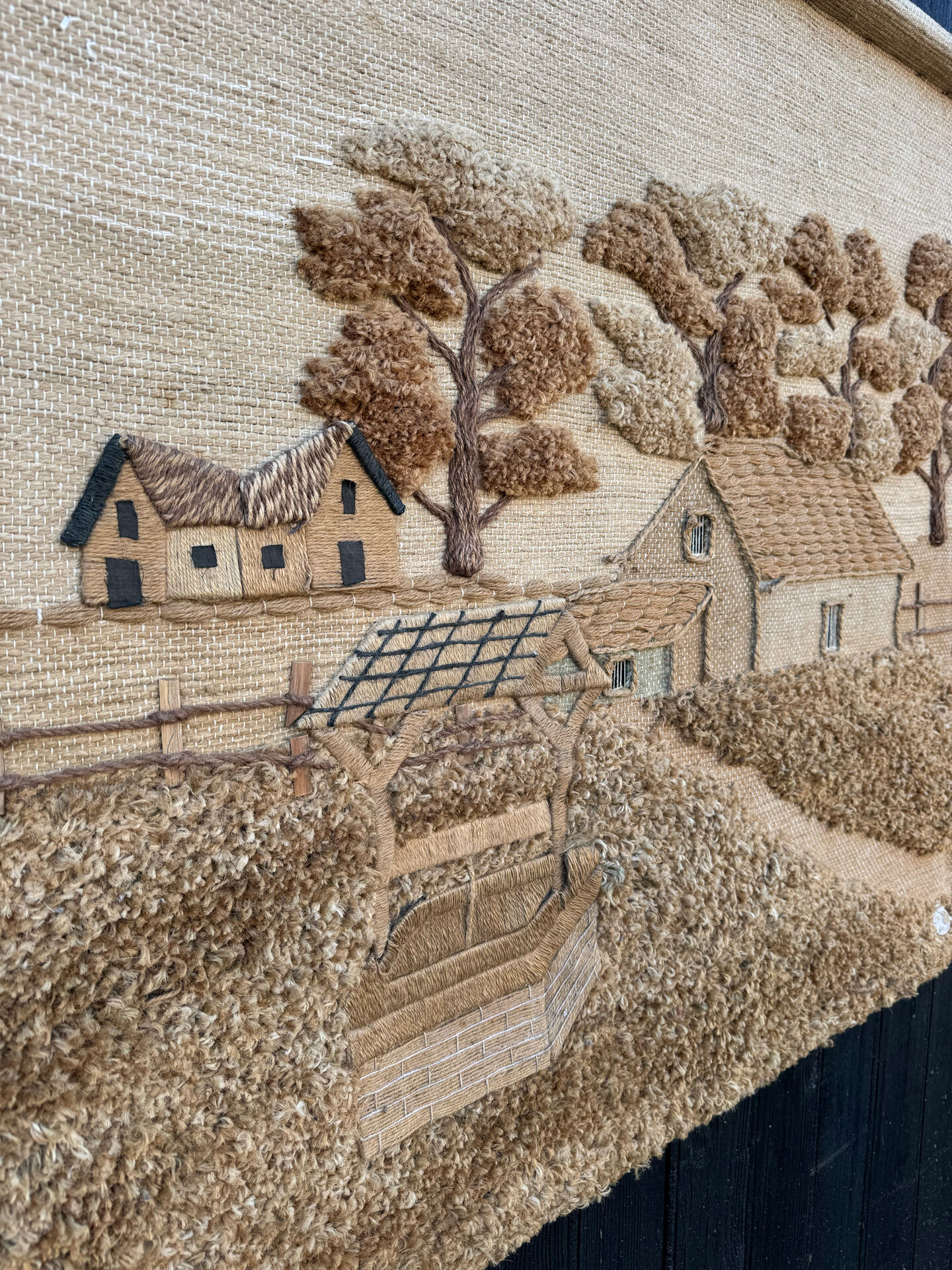 Large jute tapestry from the 70s.