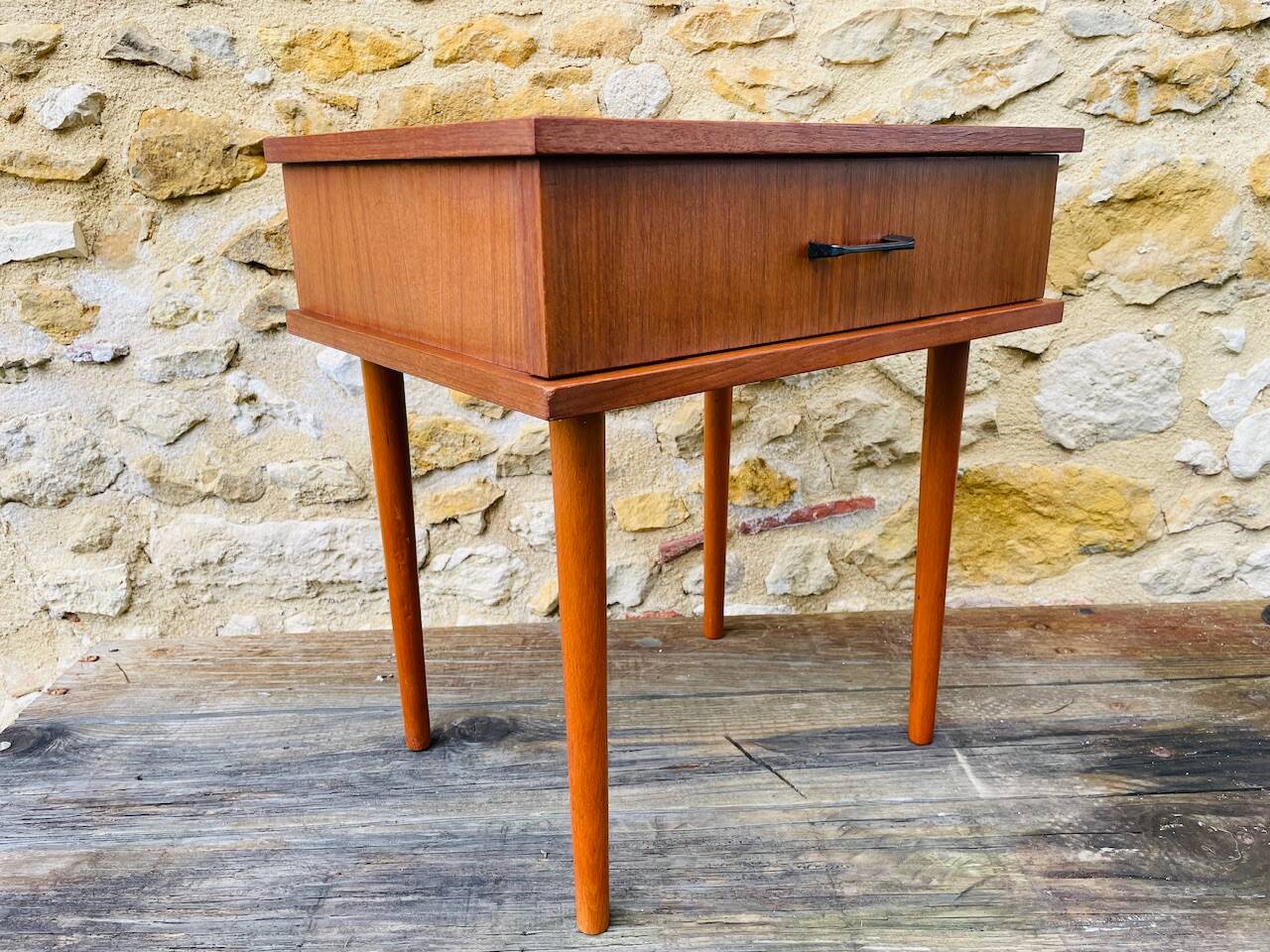 Vintage Scandinavian style bedside table, circa 1960's