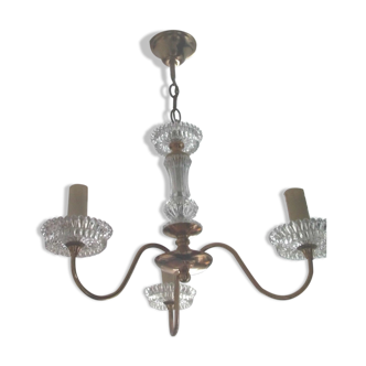 Lustre laiton et verre