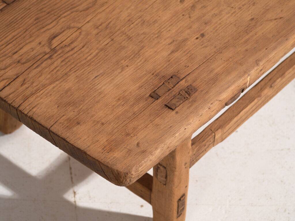 Table basse ancienne en orme – Table d’appoint primitive chinoise – circa 1900 #10