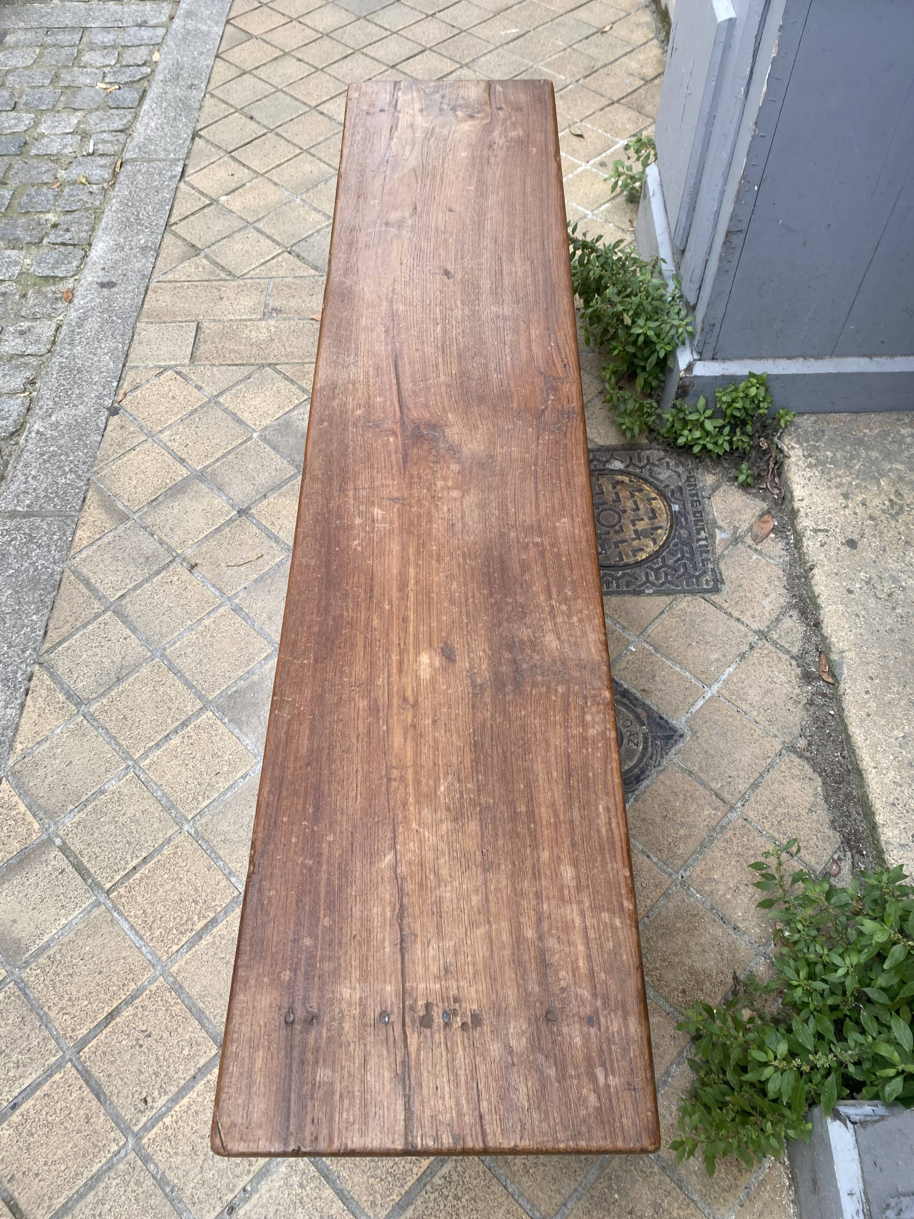 Teak church bench