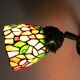 Tiffany lamp, stained glass and tin.