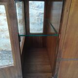 Bar cabinet on casters in walnut