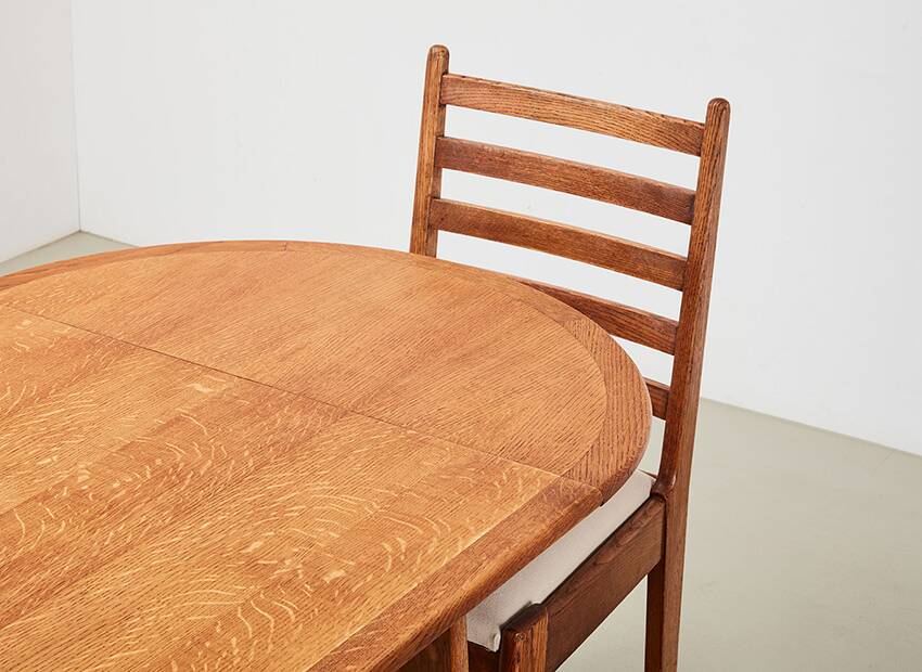 Rare Dining Set by Bas van Pelt for My Home Netherlands 1940s