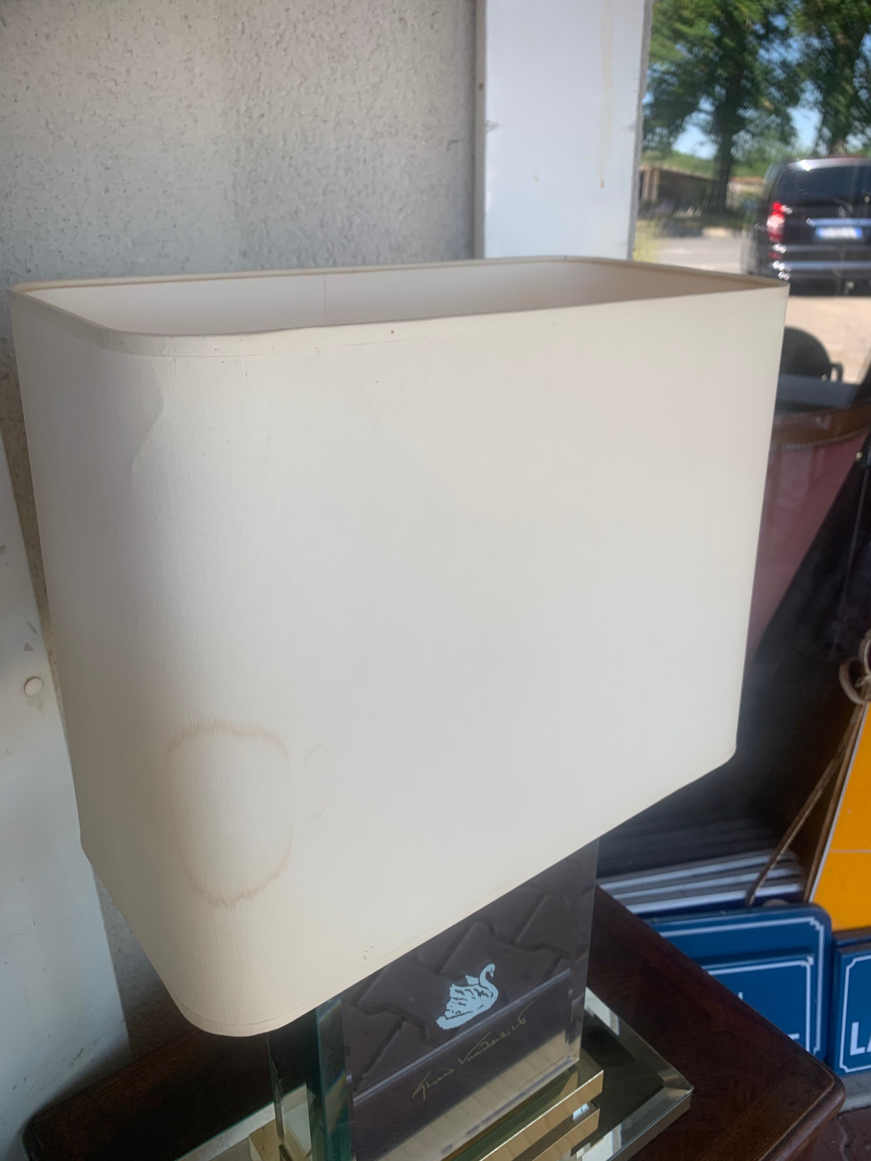 Gloria Vanderbilt lamp with bevelled mirror