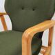 Pair of longue chairs royal green velvet by Ikea