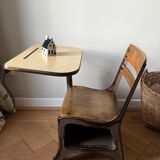 Vintage school desk from 1950