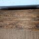 Rustic coffee table on wheels