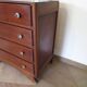 Rare - belle commode art déco 4 tiroirs - années 60 - Patine noyer - Pieds moustache