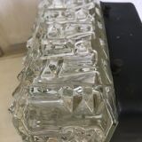 Vintage glass square wall lamp
