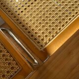 Paire de chaises cannées italiennes design Breuer
