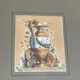 Watercolor XIXth Fountain at Antique Signed H. Lozé