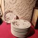 10 assiettes dessert Pillivuyt décor oiseau de feu