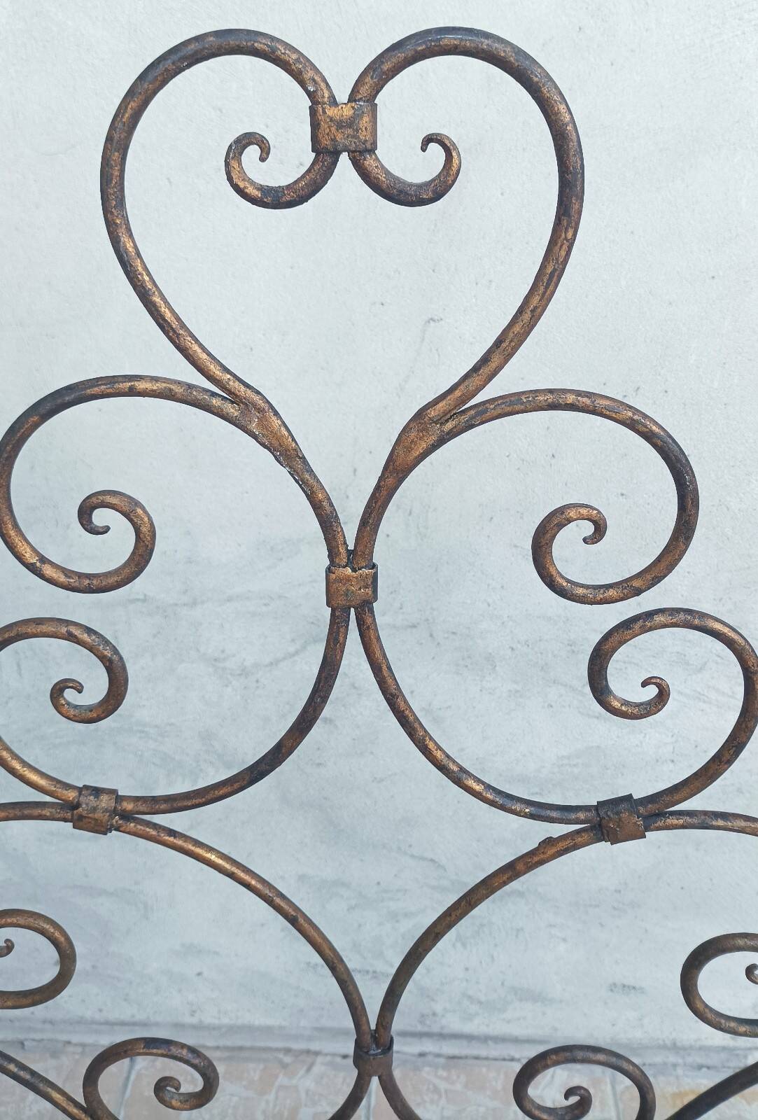 Louis XV style wrought iron bed