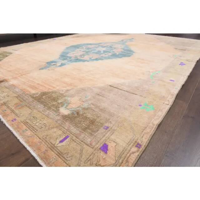 1940s Vintage Turkish Hand-Knotted Area Rug 228x303