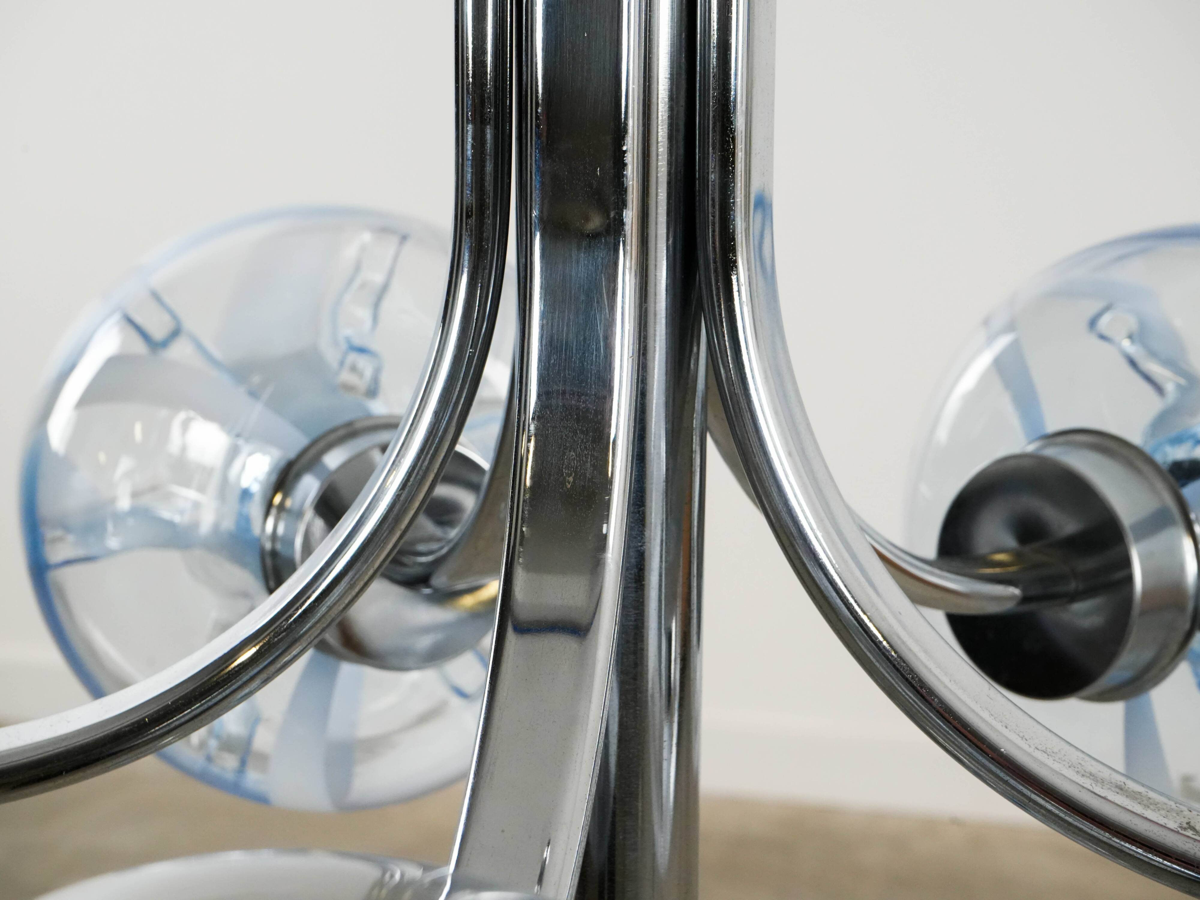 Chandelier, Italian design, Murano glass, 1970s, manufactured in Italy