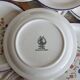 6 vintage porcelain dessert plates Moulin des Loups lilac floral pattern