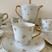 Vintage Limoges porcelain gold coffee set – 15 pieces
