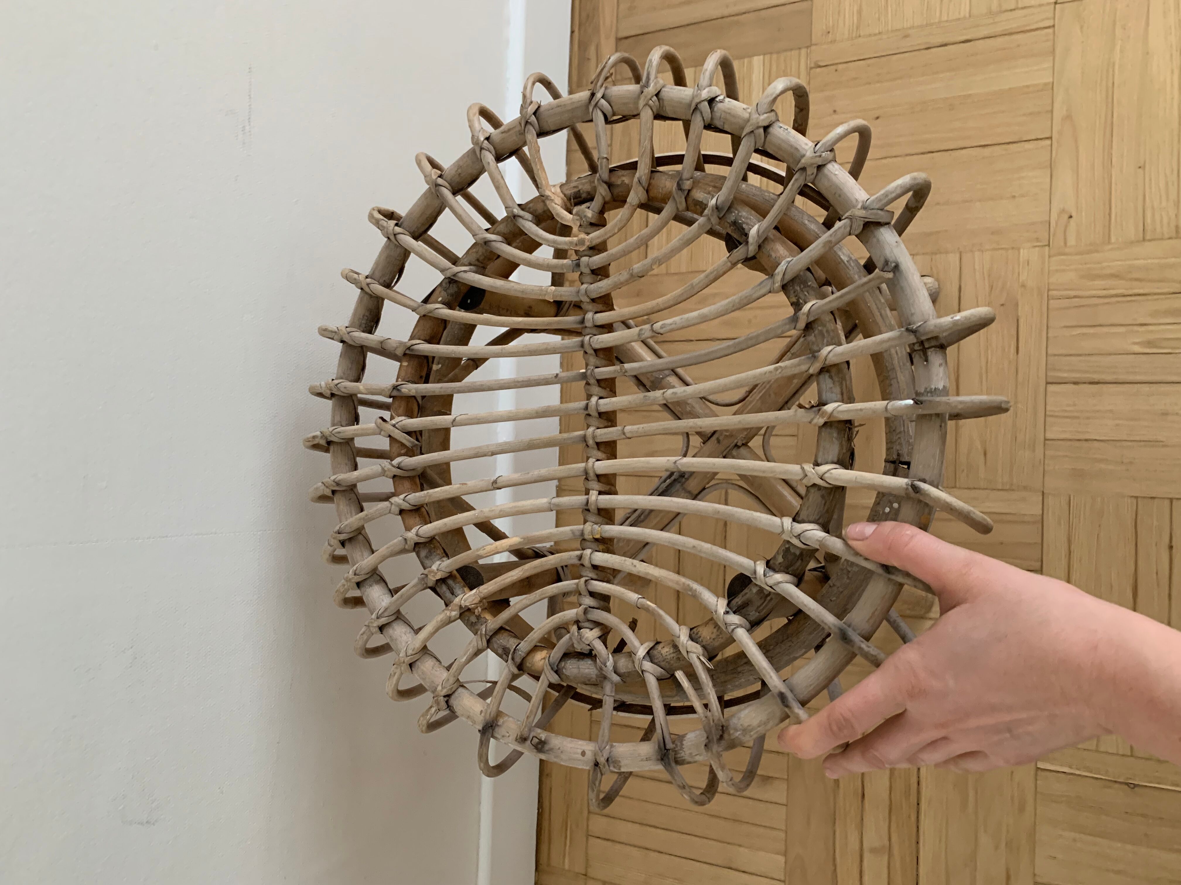 Vintage rattan stool