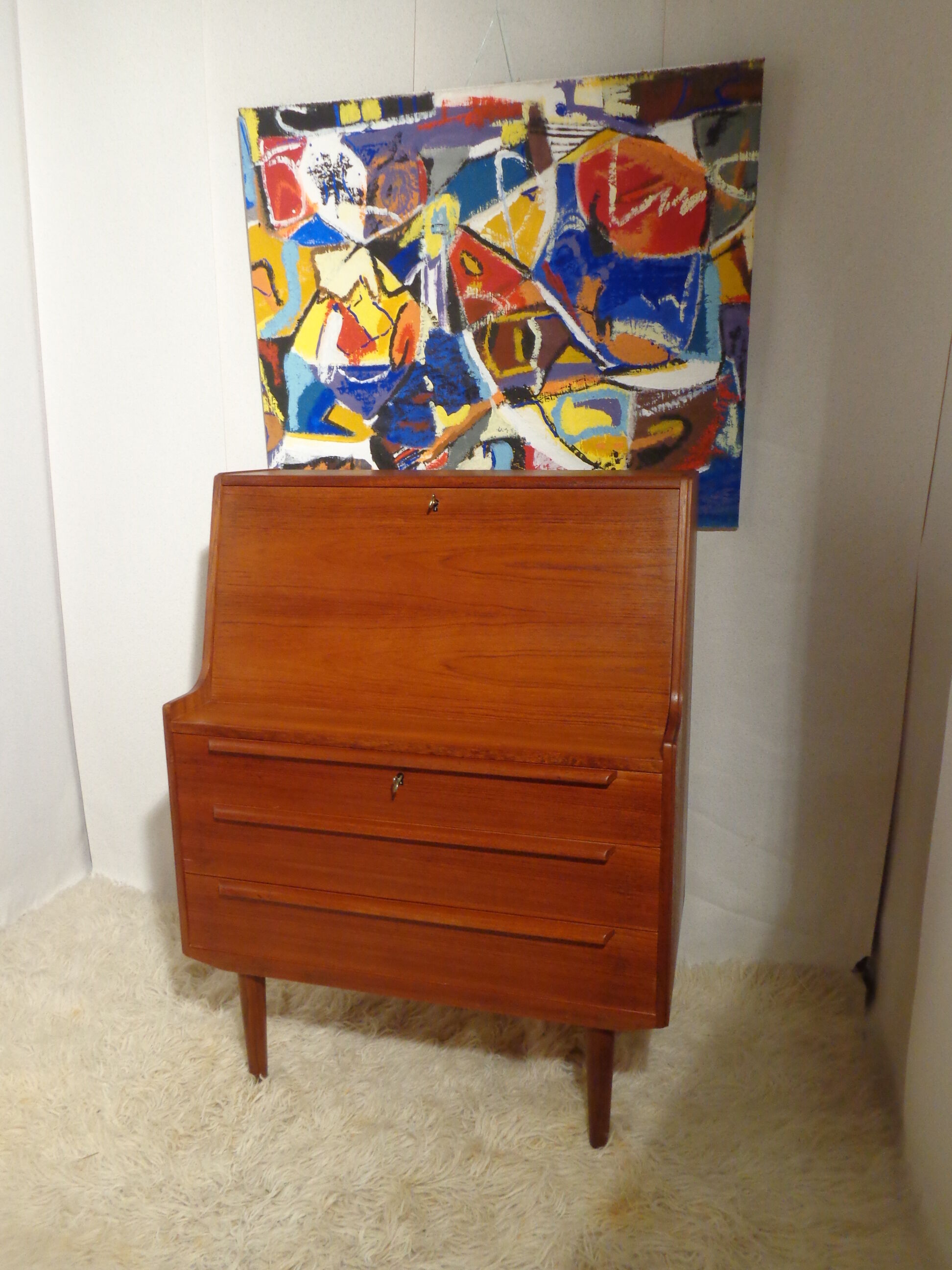 Scandinavian secretary produced by Olholm Møbelfabrik 1960