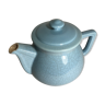 Cracked blue ceramic vintage teapot