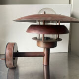 Classic danish mcm outdoor wall lamp in copper