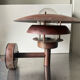 Classic danish mcm outdoor wall lamp in copper