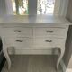 Chest of drawers in wood painted grey