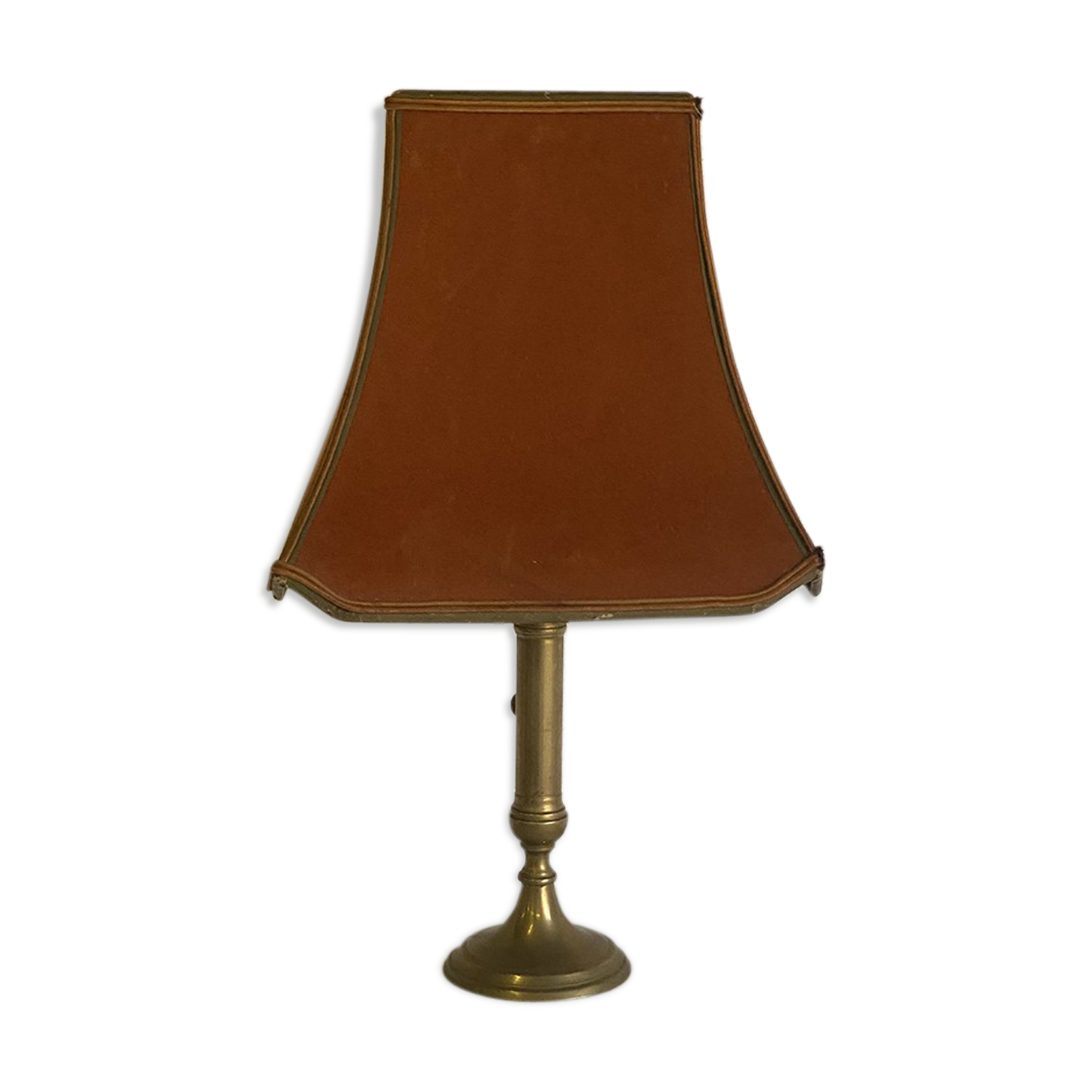Antique lamp in brass and velvet