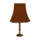Ancient brass and velvet lamp