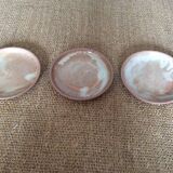 3 stoneware dessert plates