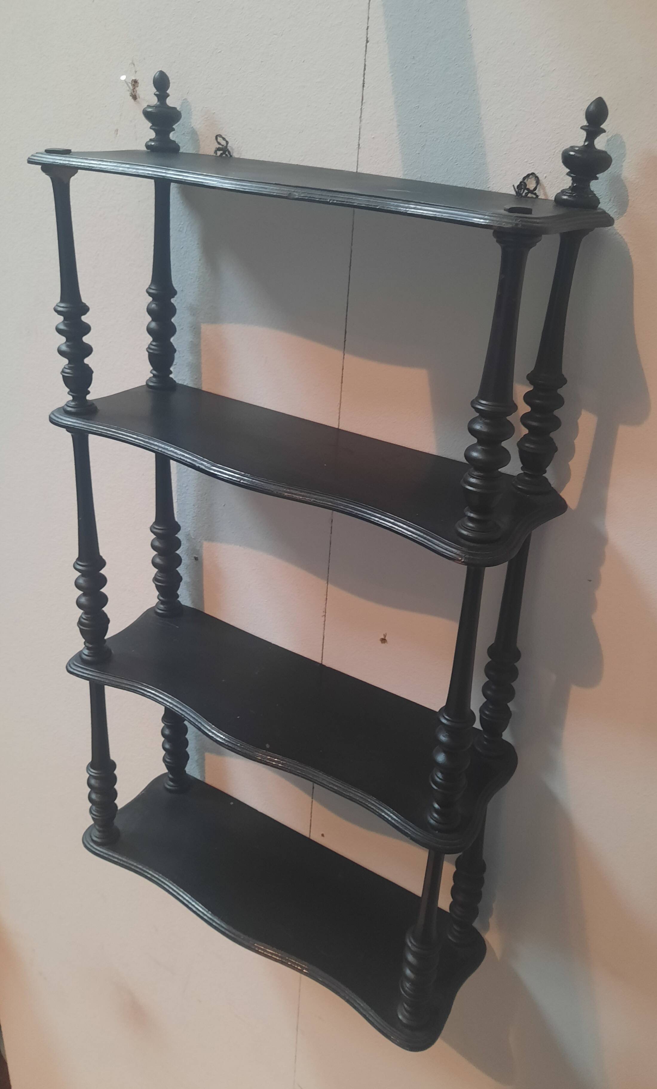 Napoleon III wall shelf in blackened wood