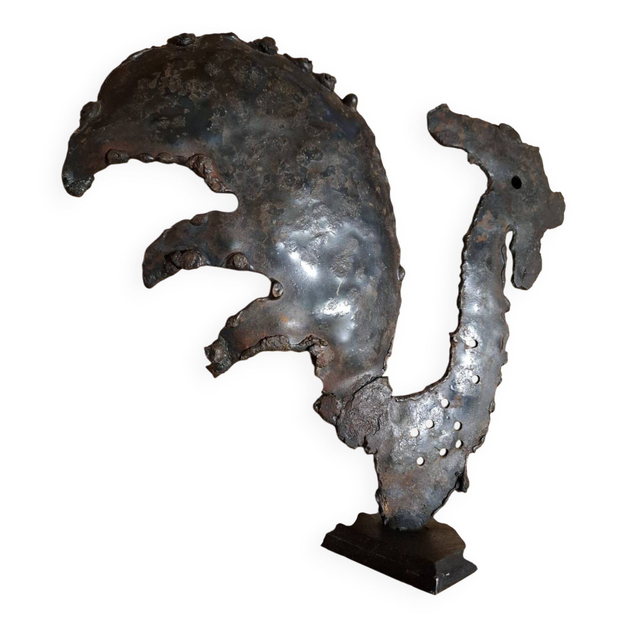 Handcrafted wrought iron sculpture