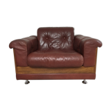 Fauteuil cuir design, années 60