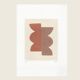 Peinture abstraite sur papier signée Eawy