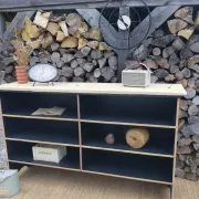 Wooden locker workbench