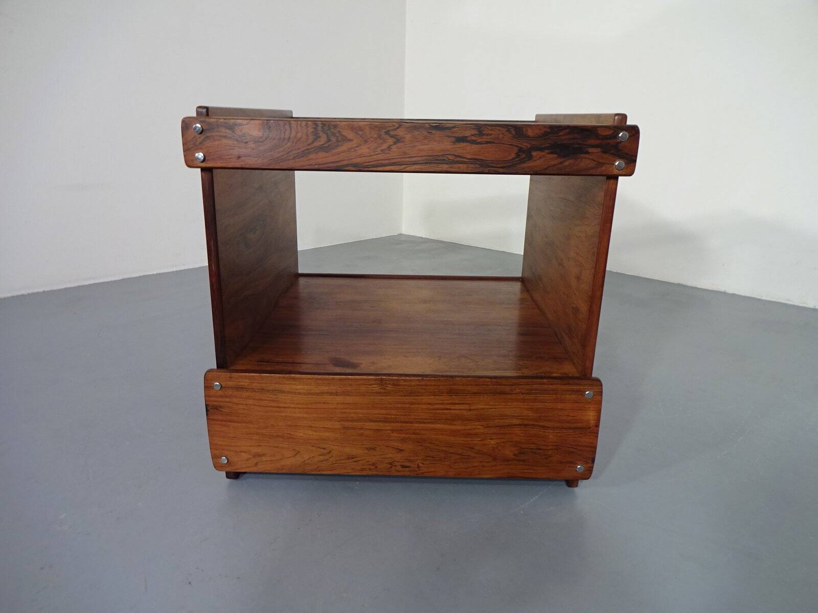 Danish Rosewood & Glass Side Table, 1960s