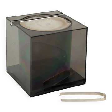 Vintage ice bucket design by Cini & Nils Milan in plexiglass, Italy, 1980s.