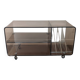 Table d'appoint en plexiglas fumé, années 70