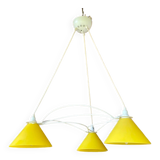 Vintage 3-light pendant light by Le Dauphin circa 1980s