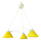 Vintage 3-light pendant light by Le Dauphin circa 1980s