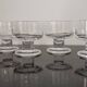 6 transparent cavalier cups thick vintage glass base 1970s