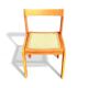 Set of 4 vintage chairs in solid ash and cane