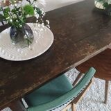 Old solid wood farm table