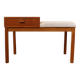 Entrance bench, Scandinavian modular telephone bench, teak, 1960