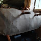 Louis Philippe style velvet bench