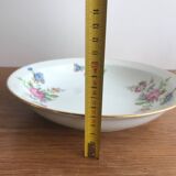 Plat Creu Rond En Porcelaine De Limoges Signé PCL Fleur